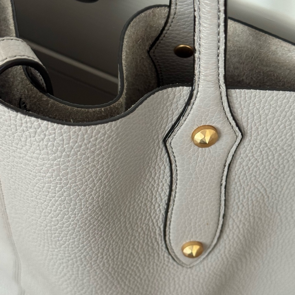 Annabel Ingall Leather Large Isabella Tote in light gray Leather Shoulder bag - Picture 6 of 10